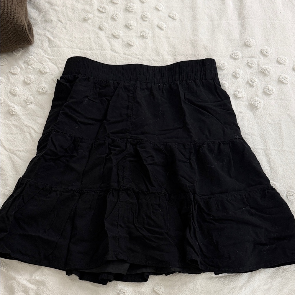 Classic Black Tiered Skirt - Women